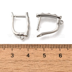 Rack Plating Brass Hoop Earring Findings&nbsp;EJEW-H143-03P
