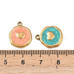 304 Stainless Steel Enamel Pendants&nbsp;STAS-P425-01G-17
