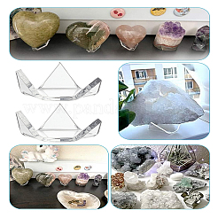 4Pcs Acrylic Triangle Display Holder&nbsp;ODIS-LP0001-09
