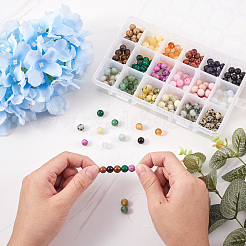 270Pcs 18 Colors Natural & Synthetic Gemstone Beads&nbsp;G-YS0001-09