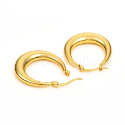 Brass Hoop Earrings&nbsp;EJEW-F250-03-G