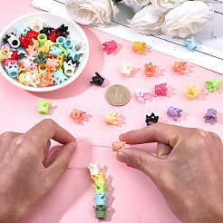 100Pcs Baking Paint Opaque Acrylic Beads&nbsp;OACR-SP0002-19