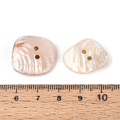 Natural Freshwater Shell Buttons&nbsp;BSHE-T014-25