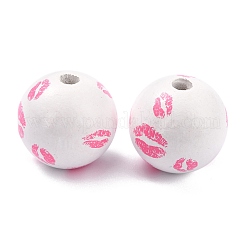 50Pcs Spray Painted Natural Wood Beads&nbsp;WOOD-PH0001-69