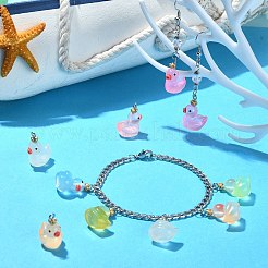 40Pcs 8 Colors Transparent Resin Pendants&nbsp;RESI-SZ0003-27