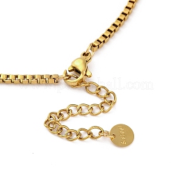 304 Stainless Steel Summer Beach Pendant Box Chain Necklaces&nbsp;NJEW-K389-01GP-02
