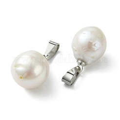 Natural Baroque Keshi Pearl Pendants&nbsp;PALLOY-JF05326