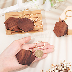Walnut Wood Pendant Keychains&nbsp;KEYC-TAC0034-06C