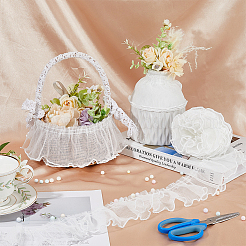 5 Yards Polyester Pleated Lace Ribbon&nbsp;OCOR-FH0001-33A