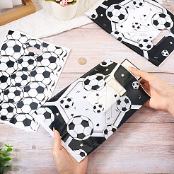 30Pcs 2 Styles Plastic Football Printed Bags with Hole Handles&nbsp;ABAG-TA0001-80