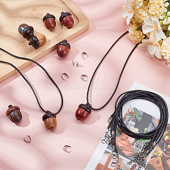 DIY Wooden Acorn Pendant Necklace Making Kit&nbsp;DIY-WR0004-57