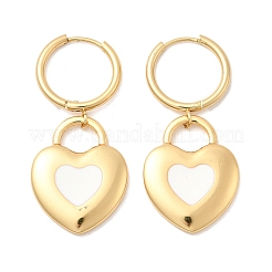 304 Stainless Steel Heart Hoop Earrings&nbsp;EJEW-P329-04G