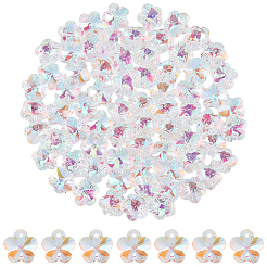 80Pcs Transparent Faceted Glass Connector Charms&nbsp;GLAA-SP0001-88B-02