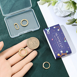 6Pcs 3 Styles Brass Spring Gate Clasps&nbsp;FIND-SC0020-70