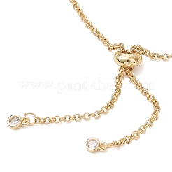 Brass Double Ring Link Chain Slider Bracelet Making&nbsp;AJEW-JB01508