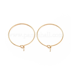 Ion Plating(IP) 316L Surgical Stainless Steel Hoop Earring Findings&nbsp;STAS-D164-04G