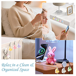 Yeah Gesture Thumb Shape Plastic Cable Organizer Clips&nbsp;PL-FZCA1FC-01F