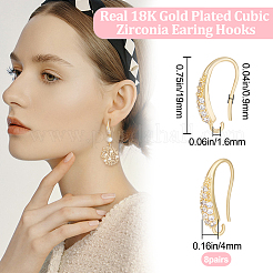 8 Pairs Brass Earring Hooks&nbsp;KK-BBC0007-98