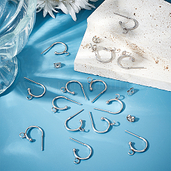 24Pcs 304 Stainless Steel Ring Stud Earrings&nbsp;STAS-UN0057-81