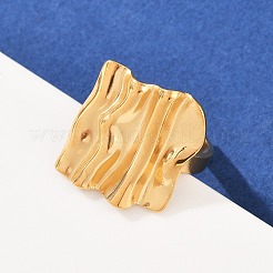 304 Stainless Steel Cuff Open Rings for Women&nbsp;RJEW-H255-01G-07