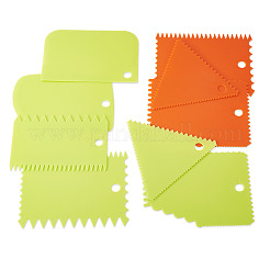 9Pcs 3 Styles Plastic Baking Edge Cream Scraper&nbsp;AJEW-TA0002-34
