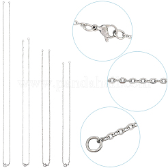12Pcs 4 Styles 304 Stainless Steel Cable Chain Necklace Making&nbsp;STAS-SC0010-23P