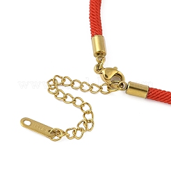Round Polyester Twisted Cord Bracelet Makings&nbsp;LS-STAS-P408-20G-02