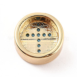 Rack Plating Brass Micro Pave Cubic Zirconia Beads&nbsp;ZIRC-C035-19G