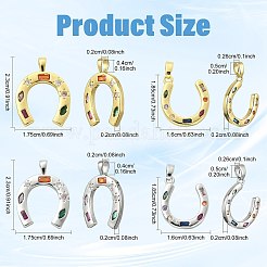 2Pcs Brass Micro Pave Cubic Zirconia Pendants&nbsp;KK-FS0002-15P