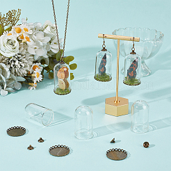 DIY Brass & Glass Pendants Making Kits&nbsp;DIY-BC0015-27G