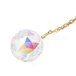 Popcorn Alloy Rhinestone & Plastic Imitation Pearl & Glass Crystal Suncatchers&nbsp;HJEW-E013-05G
