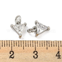 Brass Cubic Zirconia Pendants&nbsp;KK-G490-30P