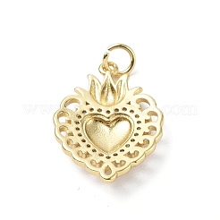 Eco-Friendly Rack Plating Brass Micro Pave Cubic Zirconia Pendants&nbsp;KK-F845-33G-03