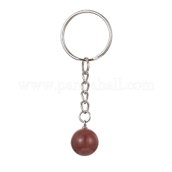 Natural & Synthetic Gemstone Round Keychain&nbsp;KEYC-JKC00577
