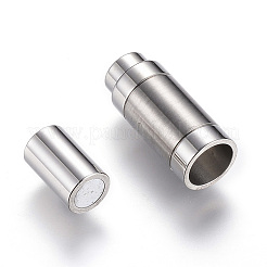 Tarnish Resistant 304 Stainless Steel Magnetic Clasps with Glue-in Ends&nbsp;X-STAS-D159-15