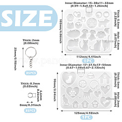 2Pcs 2 Styles DIY Earrings Pendant Silhouette Silicone Molds&nbsp;DIY-TA0015-69