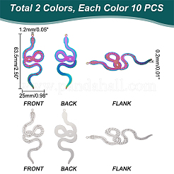 20Pcs 2 Colors Ion Plating(IP) 304 Stainless Steel Filigree Big Pendants&nbsp;STAS-UN0042-07