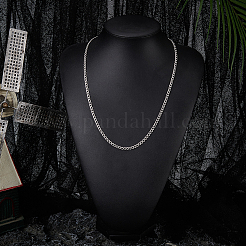 1Pc 304 Stainless Steel Cuban Link Chain Necklaces for Men Women&nbsp;NJEW-BM0001-08C