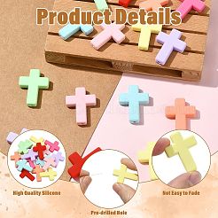 16Pcs 8 Colors Silicone Beads&nbsp;SIL-CJ0003-22