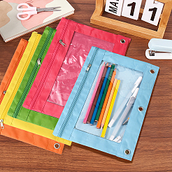5Pcs 5 Colors Oxford Cloth with Alloy Pen Cases for 3-Ring Binder&nbsp;AJEW-CP0007-99B