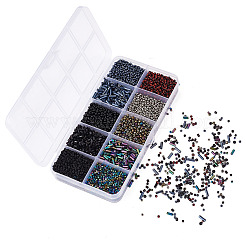6200Pcs 100G 10 Styles Glass Seed Beads&nbsp;SEED-TA0001-72