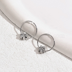 Classic Brass Flower Hoop Earrings&nbsp;MM0434