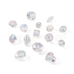 150Pcs 15 Style Transparent Acrylic Beads&nbsp;TACR-YS0001-06