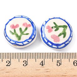 Flower Theme Handmade Porcelain Beads&nbsp;LAMP-D303-06C-02