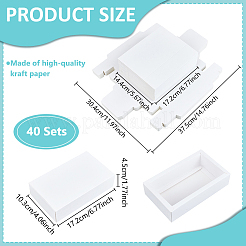 40Pcs Foldable Paper Drawer Boxes&nbsp;CON-BC0007-53A