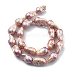 Natural Nucleated Pearl Beads Strands&nbsp;PEAR-B004-15E-01D