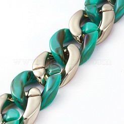 Handmade CCB Plastic Curb Chain&nbsp;AJEW-JB00678-01