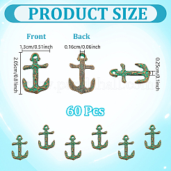 60Pcs Tibetan Style Alloy Pendants&nbsp;FIND-UN0010-53