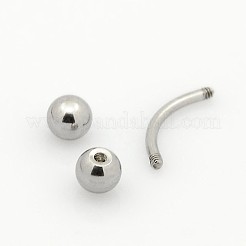 Tarnish Resistant 316L Surgical Stainless Steel Eyebrow Rings&nbsp;AJEW-P002-09