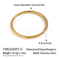 Smooth 304 Stainless Steel Plain Bangles for Women&nbsp;IJ4161-1